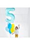 6 Figures Pastel Blue Foil Balloon 76 cm - 5
