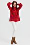 Women's High Collar Ivy Floral Wool Jacket Coral - 6