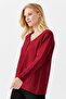Women's V-Neck Embroidered Buttoned Thin Cardigan - 3