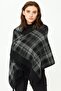 Women's Tricolor Shawl Black - 4