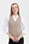 Women's V-Neck Seamless Vest Mink - 5