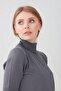 Women's Lycra Short Sleeve Full Fisherman Blouse Dark Smoke - 8