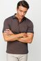 Men's Polo Neck and Sleeve Knitwear Pocket T-shirt Brown
