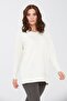Women's Silvery Sweater with Buttons on the Sides and Skirt Bone - 3