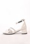 Girl's Sedef Silver Ankle Buckle Heeled Evening Dress Shoes - 4