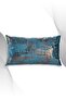 Petrol Copper Throw Pillow Cover Decorative Patterned Velvet Soft Living Room Sofa - 3