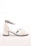 Girl's Sedef Silver Ankle Buckle Heeled Evening Dress Shoes - 2