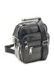 Men's Black Genuine Leather Shoulder and Hand Bag with Steel Case (15X19CM)