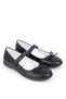 Bow Girls' Casual and Evening Dress Ballerina Shoes Black Skin