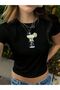 Kokteyl Printed Crop Bluz