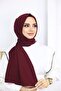Hijab Women's Cotton Cazz Shawl Model _ Dark Burgundy - 2