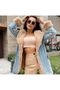 Women's Furry Denim Jacket Coat Coat Keeps Warm Fur Inside Make a Difference New Season Brown Blue - 3