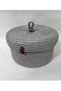 Jute Straw Basket Organizer with Lid - 3