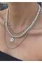 Pearl Medallion Combination Necklace - 2