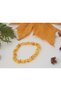 Damla Amber Lemon Color Adult Women's Necklace-Bracelet Set Baroque - 4