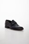 Genuine Leather Leather Laceless Navy Blue Men's Classic Shoes - 5