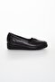 Genuine Leather Orthopedic Elastic Black Women's Shoes - 2