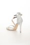 Platform Tekband Silver Women's Heeled Evening Dress Shoes - 4