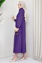 Baby Collar Hijab Dress Purple - 4