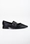 Black Women's Short Heeled Shoes with Thick Safety Boots - 3