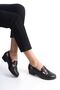 GENUINE LEATHER ANATOMIC SOLE COMFORT BLACK WOMEN'S SHOES TMD202441