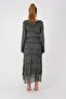 Italian 2 Size Slim Showing Layered Long Sleeve Silk Dress - 3