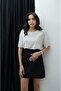 Stone Color Laser Cut Modal T-Shirt
