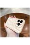 Apple iPhone 12 Pro Max Compatible Case Zebana Soft Wrink Silicone Case Beige - 3