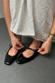 Women's Ballerinas BLACK Patent Leather - 3