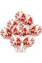 Transparent Red Confetti Balloon 10 Pieces