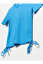 30117 Ruffle Detailed T-shirt-cobalt blue - 3
