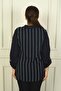 Women's Single Pocket Sleeve Folded Striped B.B. Shirt - 4