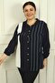 Women's Single Pocket Sleeve Folded Striped B.B. Shirt - 3