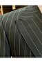 Green Italian Style Double Breasted Striped Jacket and Pants Set - T12897 - 6