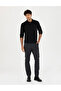 Black Slim Fit Canvas Trousers 50278440-Vr046