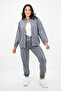 Women's Plus Size Snap Closure Detailed Tracksuit Set 8132-25 - 3