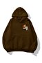 Unisex Brown Please Dont Hurt Me Printed 3 Thread Hooded Hoodie Sweatshirt - 2