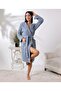 Hawaii Blue Unisex Hooded 100% Organic Cotton Waffle Bathrobe - 3