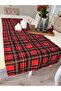 Runner Plaid Ranir Red 43x140 Cm New Year's Cover Table Table Christmas New Year Checked Christmas