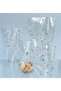 Gold Color Patterned Transparent Cookie Gelatin 10 Pieces 11.5 X 19cm Cookie Accessory Bag