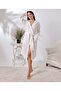 White Unisex Hooded 100% Organic Cotton Waffle Bathrobe