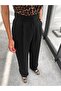 Black Palazzo Trousers - Front Pleated - 4
