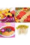 Bamboo Yellow Braided Toothpick 50 Pieces 12 cm Muffin Cupcake Cake Decoration Presentation Toothpick Cocktail Toothpick - 2