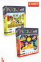2-Piece Children's Puzzle - 24 Pieces Farm Animals and 50 Pieces Moon Animals