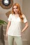 25106 Women's V-Neck Lace Detailed Short Sleeve Pajamas Set - 4