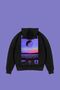 Fallen Printed Oversize Unisex Black Hoodie - 4