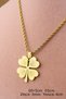 Steel Necklace - Steel Non-Tarnish Clover Tip Gold Jewellry Model Auger Necklace 60+5cm - 4