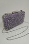 Yakamoz Lilac Stone Evening Dress Clutch Portfolio Bag - 5