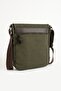 Mega 417 Unisex Canvas Messenger Bag Strap Bag Shoulder Bag Green-Brown - 3