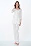 Cotton Maternity and Postpartum Pajama Set with Breastfeeding Feature – Elastic Waistband Effortt - Ecru - 3